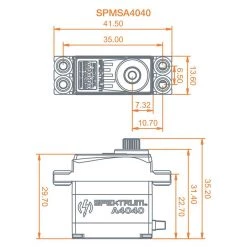 Spektrum RC A4040 MT/HS Micro Metal Gear Servo (High Voltage) -Spektrum RC shop spmsa4040 3