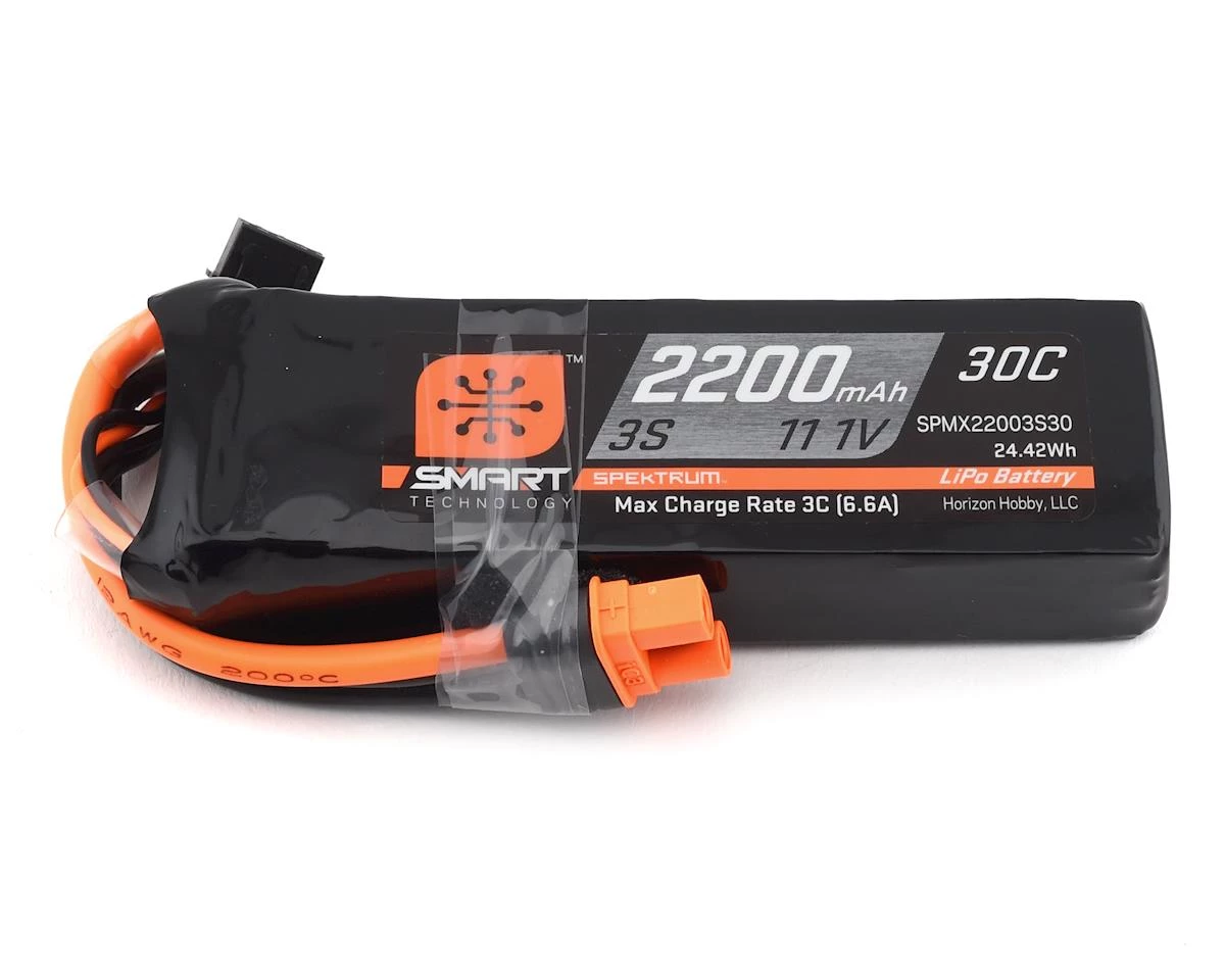 Spektrum RC 3S Smart LiPo 30C Battery Pack w/IC3 Connector (11.1V/2200mAh) 3 Spektrum RC 3S Smart LiPo 30C Battery Pack w/IC3 Connector (11.1V/2200mAh)