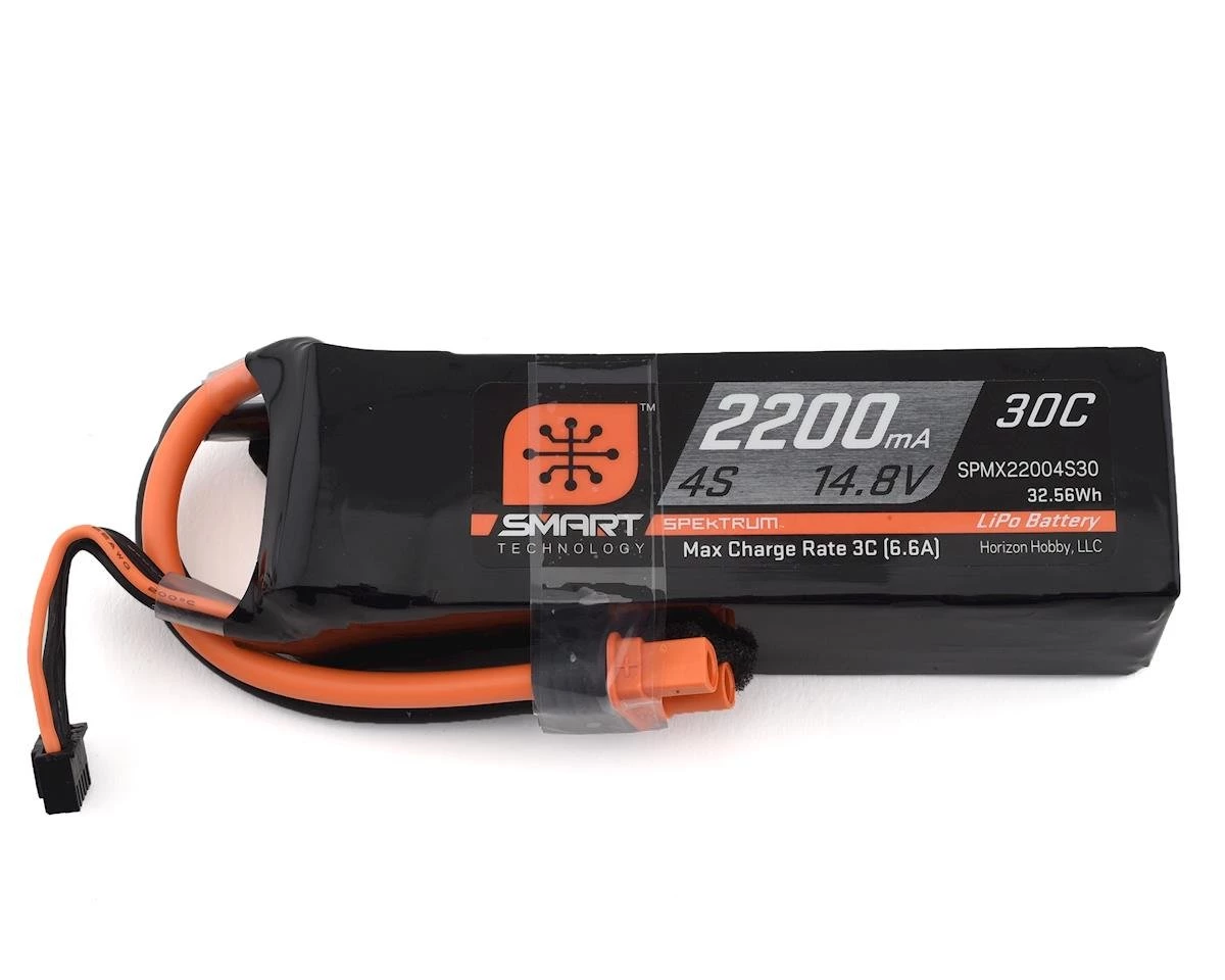 Spektrum RC 4S Smart LiPo 30C Battery Pack w/IC3 Connector (14.8V/2200mAh) 3 Spektrum RC 4S Smart LiPo 30C Battery Pack w/IC3 Connector (14.8V/2200mAh)