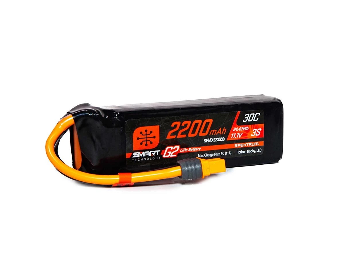 Spektrum RC 3S Smart G2 LiPo 30C Battery Pack (11.1V/2200mAh) w/IC3 Connector 5 Spektrum RC 3S Smart G2 LiPo 30C Battery Pack (11.1V/2200mAh) w/IC3 Connector - Image 3
