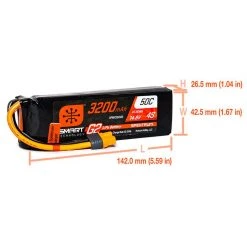 Spektrum RC 4S Smart G2 LiPo 50C Battery Pack (14.8V/3200mAh) w/IC3 Connector 7 Spektrum RC 4S Smart G2 LiPo 50C Battery Pack (14.8V/3200mAh) w/IC3 Connector -Spektrum RC shop spmx324s50 2