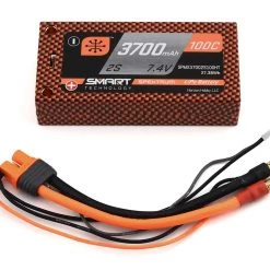 Spektrum RC 2S 100C Smart LiPo Shorty Pack Battery w/5mm Tubes (7.4V/3700mAh)