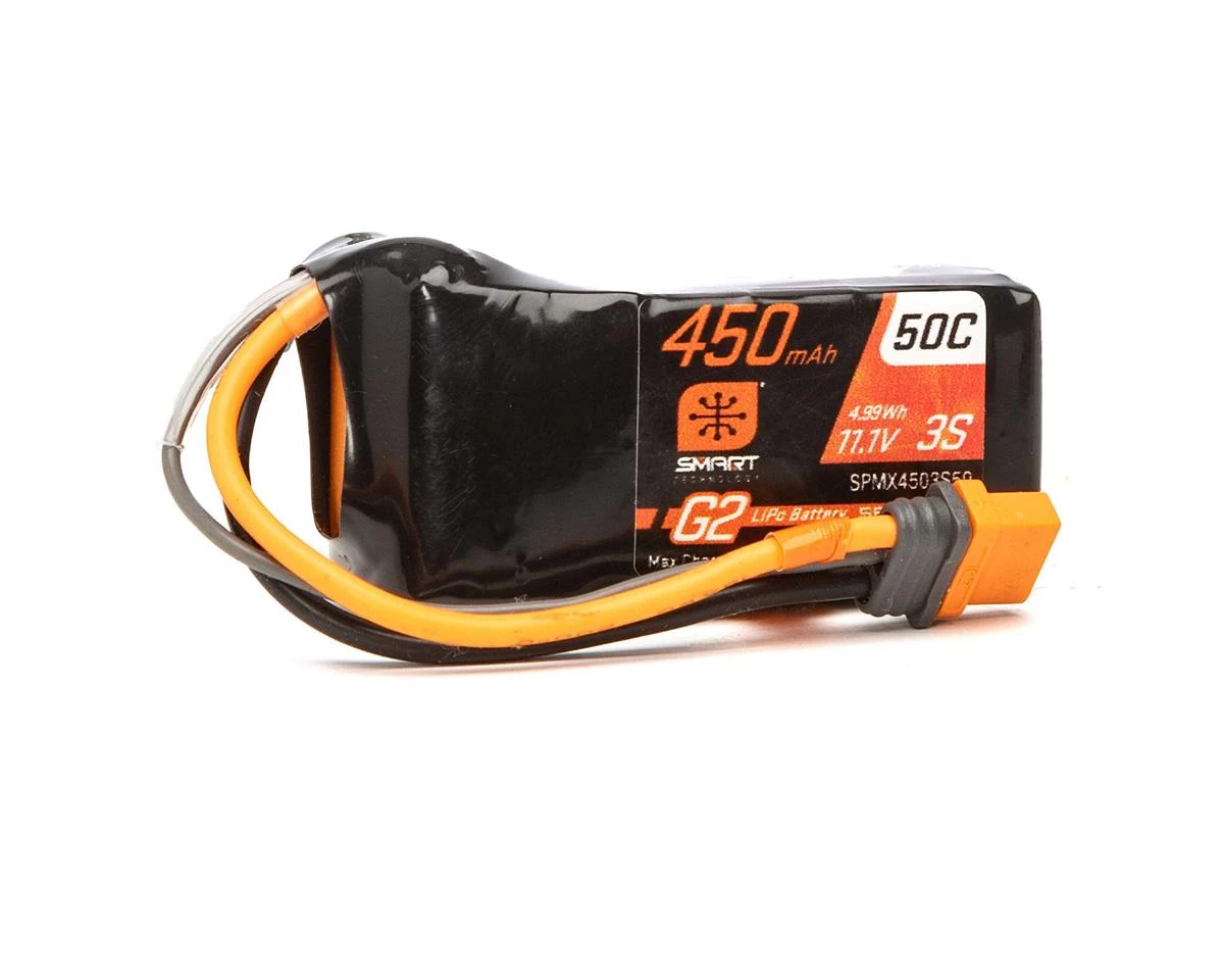 Spektrum RC 3S Smart G2 LiPo Battery 50C (11.1V/450mAh) w/IC2 Connector 4 Spektrum RC 3S Smart G2 LiPo Battery 50C (11.1V/450mAh) w/IC2 Connector - Image 2