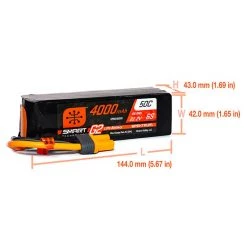 Spektrum RC 6S Smart G2 LiPo 50C Battery Pack (22.2V/4000mAh) w/IC5 Connector -Spektrum RC shop spmx46s50 2