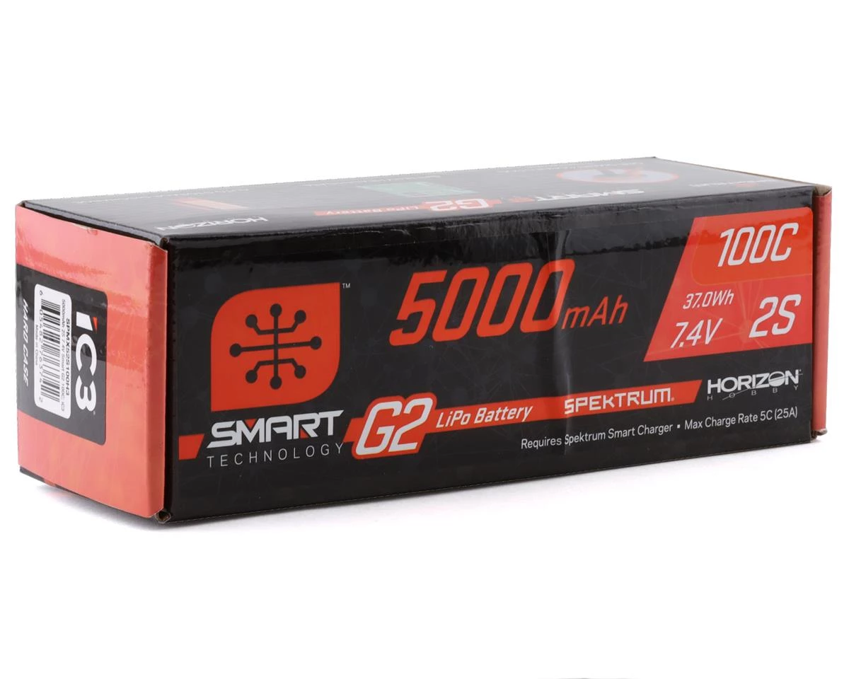 Spektrum RC 2S Smart G2 LiPo 100C Battery Pack (7.4V/5000mAh) w/IC3 Connector 4 Spektrum RC 2S Smart G2 LiPo 100C Battery Pack (7.4V/5000mAh) w/IC3 Connector - Image 2