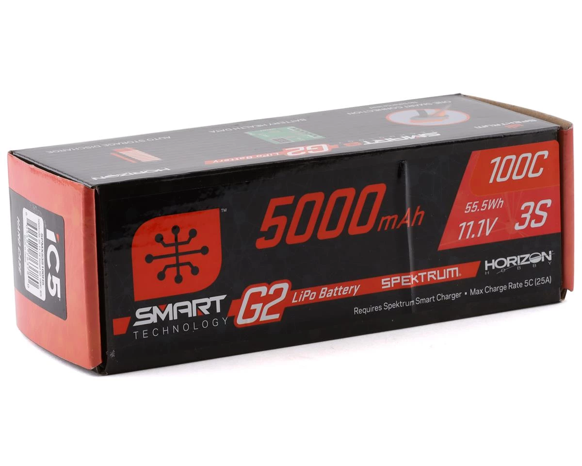 Spektrum RC 3S Smart G2 LiPo 100C Battery Pack (11.1V/5000mAh) w/IC5 Connector 4 Spektrum RC 3S Smart G2 LiPo 100C Battery Pack (11.1V/5000mAh) w/IC5 Connector - Image 2