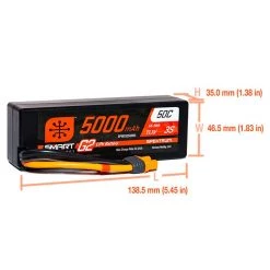 Spektrum RC 3S Smart G2 LiPo 50C Battery Pack w/IC3 Connector (11.1V/5000mAh) -Spektrum RC shop spmx53s50h3 2