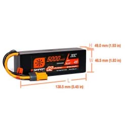 Spektrum RC 4S Smart G2 LiPo 30C Battery Pack w/IC5 Connector (14.8V/5000mAh) -Spektrum RC shop spmx54s30h5 2