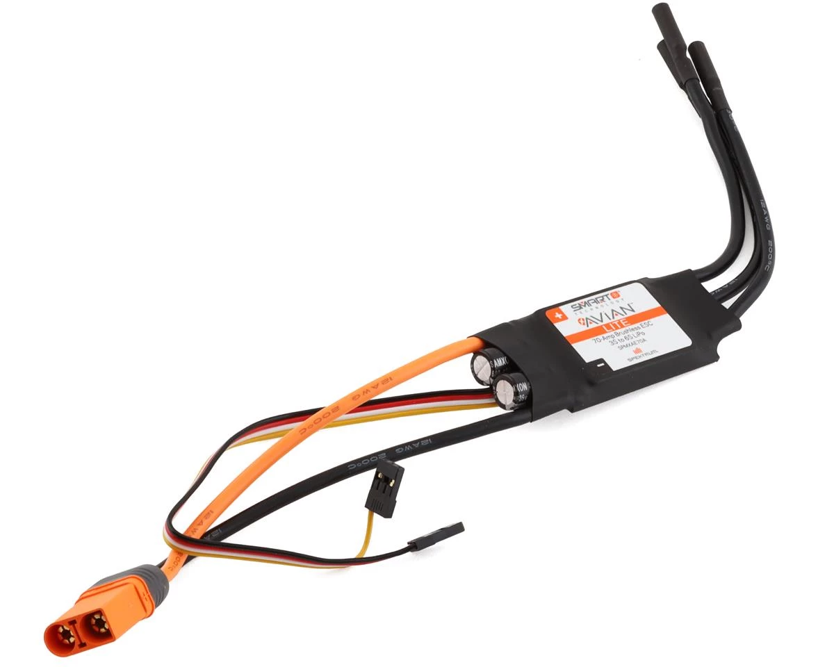 Spektrum RC Avian Lite 70-Amp Brushless Smart ESC w/IC5 3 Spektrum RC Avian Lite 70-Amp Brushless Smart ESC w/IC5