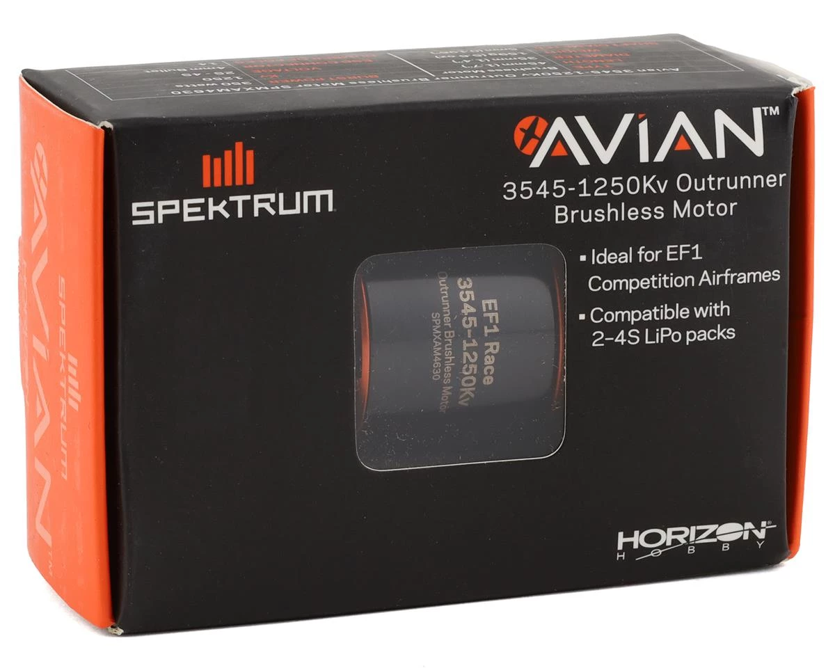 Spektrum RC Avian EF1 Race 3545 Brushless Outrunner Motor (1250Kv) 6 Spektrum RC Avian EF1 Race 3545 Brushless Outrunner Motor (1250Kv) - Image 4